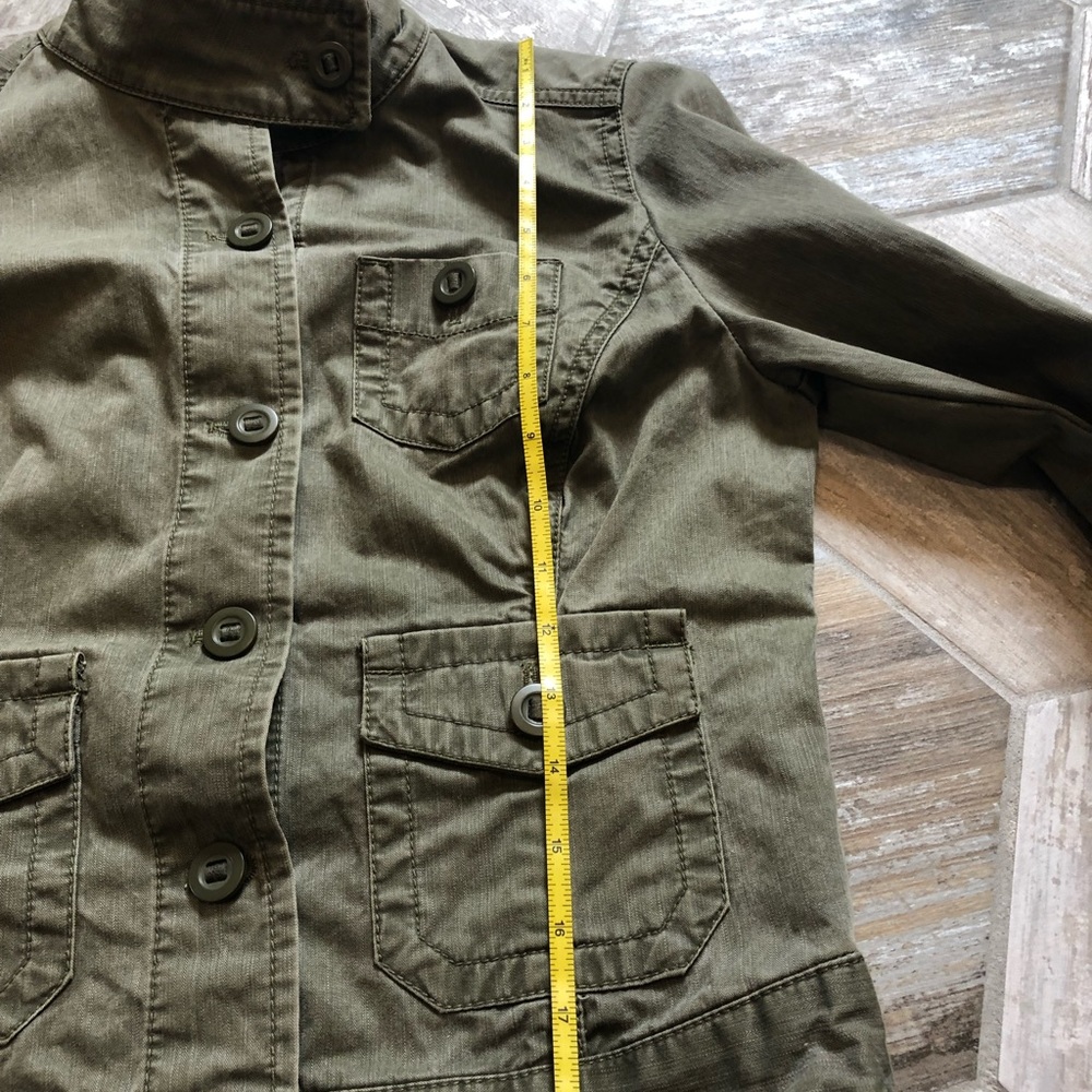 Gap Olive Green Button-Up Jacket - image 5